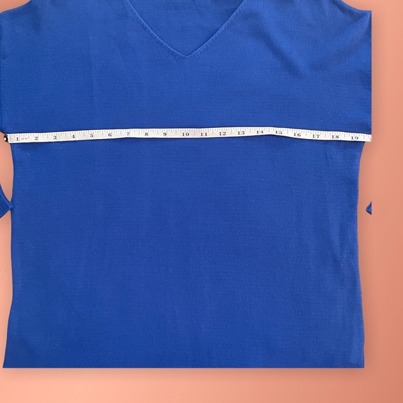 CCK STYLE indigo wool blend V-neck sweater - Picture 7 of 9